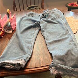 Women's Blue Jeans w lace on cuffs adorable gently worn smoke free home